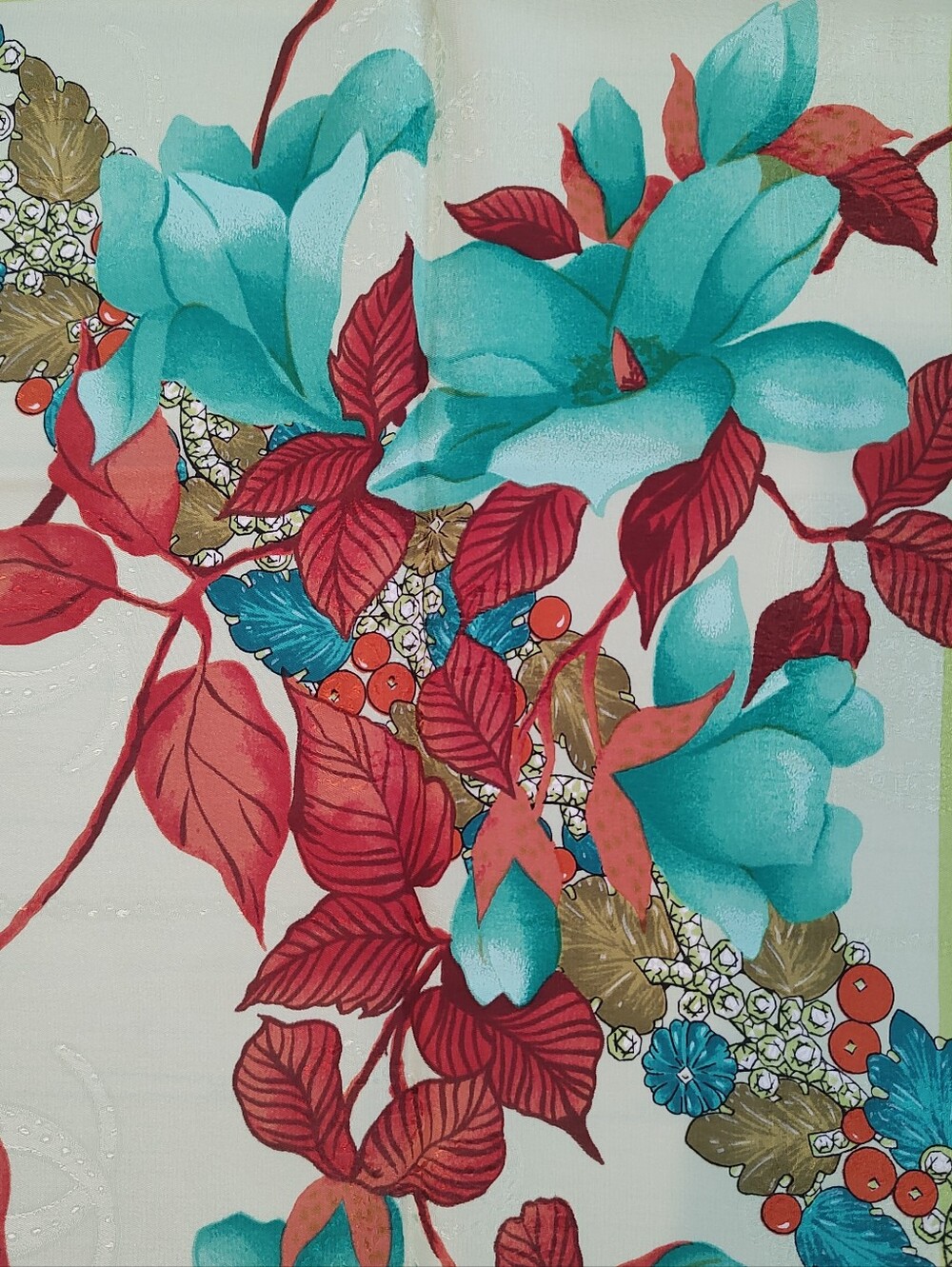 Cartier vintage floral silk Must de Cartier large scarf EUC - Picture 3 of 9